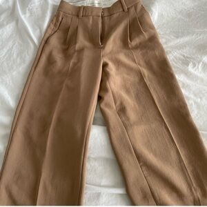 Wilfred Tan High-Waisted Trousers effortless